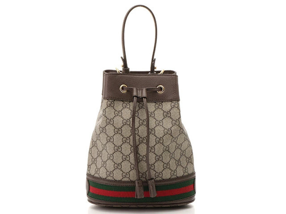 Gucci Bag Shoulder Ophidia Brown Beige Cream Leather
